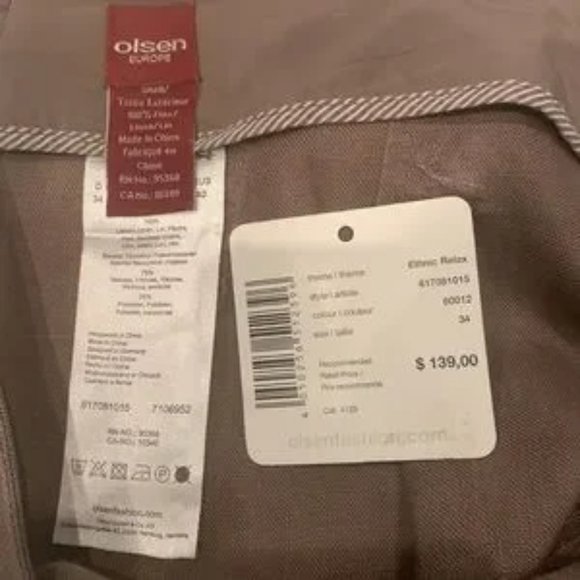 Like🆕🌹VTG Olsen Europe Elegant 💯 % Linen Pencil Skirt - Picture 2 of 9